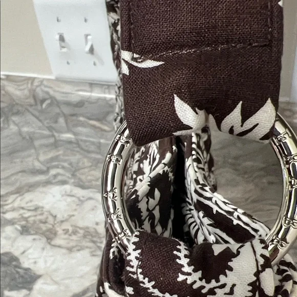 Vera Bradley Quilted Brown & White Floral Tote Bag - Picture 2 of 9